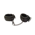 Ataduras de Bondage para parejas, juguete sexual de cuero PU, productos sexuales BDSM, esposas ajustables para muñeca *BF-40336J-negro