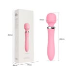 Vibrador tipo varita mágica para mujer, consolador, estimulador de clítoris, masajeador corporal de punto G *LL-B1806-rosa