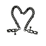 Pinzas ajustables de cadena negra para pezones para adultos *BF-40558F