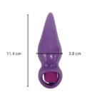 Consolador Anal de silicona  con vibrador, masajeador de próstata masculino, cuentas anales, tapón para el punto G, tapón Anal, masturbación, Juguetes sexuales anales para pareja *BF-33016-purpura