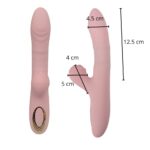 Vibrador de Rosa para mujer, estimulador de clítoris, punto G de silicona, potente consolador 2 en 1, masturbación femenina, Juguetes sexuales, productos para adultos *BF-13112-rosa