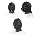 MOGlovers Nuevos juguetes SM con los ojos vendados cubierta de cabeza de baba de encuadernación ajustable boca desmontable completa con ojo BF-40183E