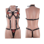 Mujeres Faux Leather Restricciones Bondage Sexy Body Shaper Belt PU Leather Liguero Belts BF-40699