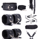 Juguetes sexuales para adultos SM, juego de 10 piezas de felpa de cuero, esposas,Cosplay BF-40807