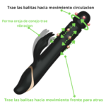 Vibrador de la parte superior trae las balitas hacia frente y atras y con estimulador de clitoris,juguete sexual para pareja BF-13128